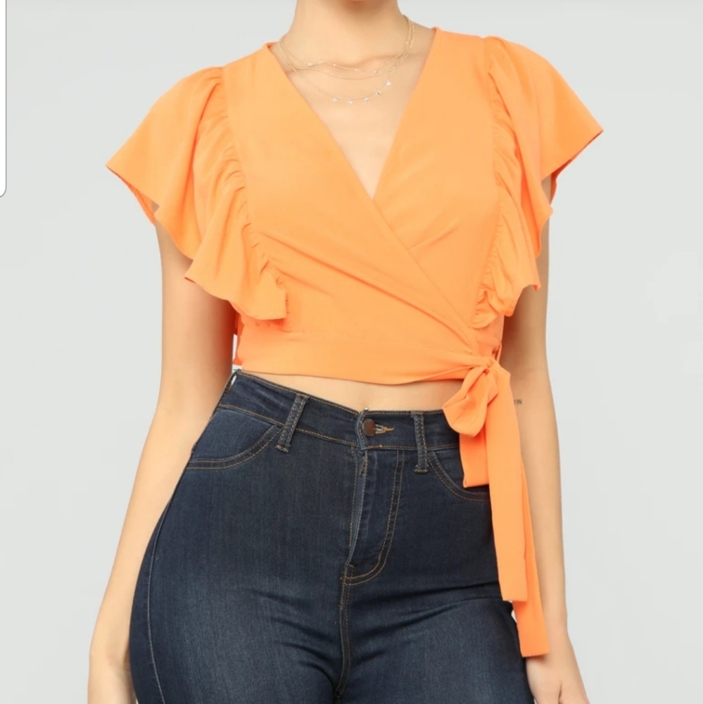 Cute Orange Fashion nova top